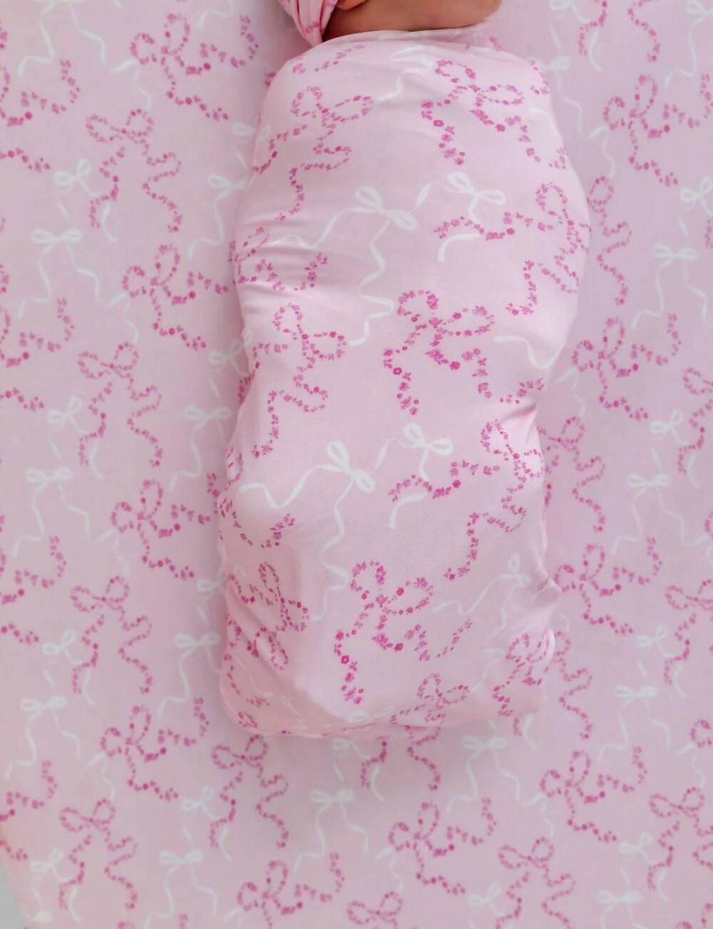 NEW IN MY JAMMERS baby's swaddle blanket in cora floral bows